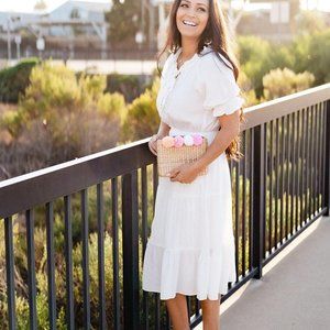 Sea & Grass Pom Pom Wristlet